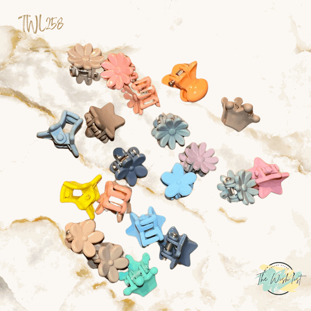 10Pce Mixed small hair claw for girls/ toddlers