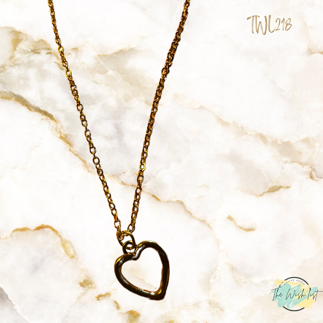 Hollow Heart Shape Pendant Necklace