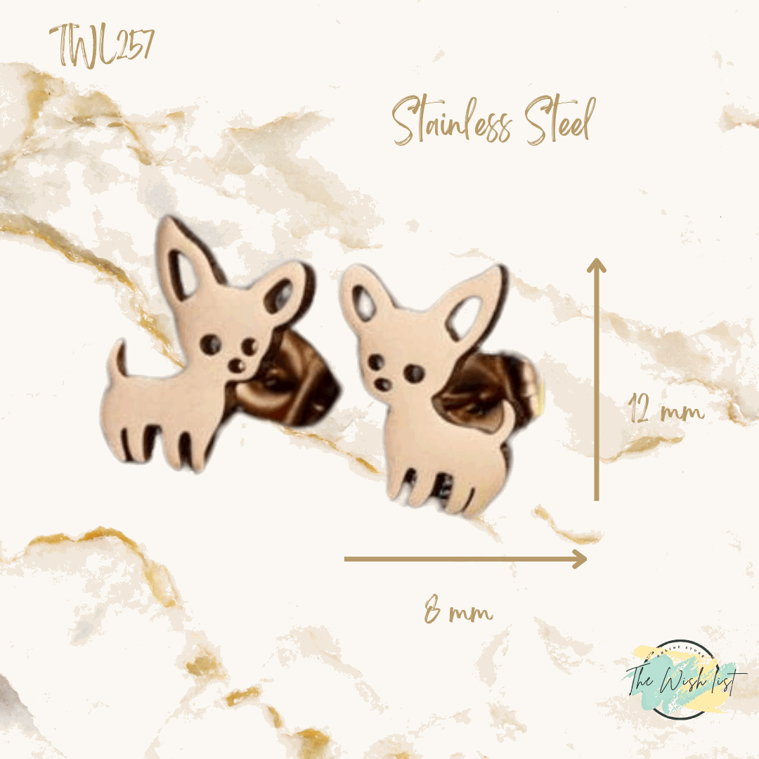 Chihuahua Stainless steel earrings