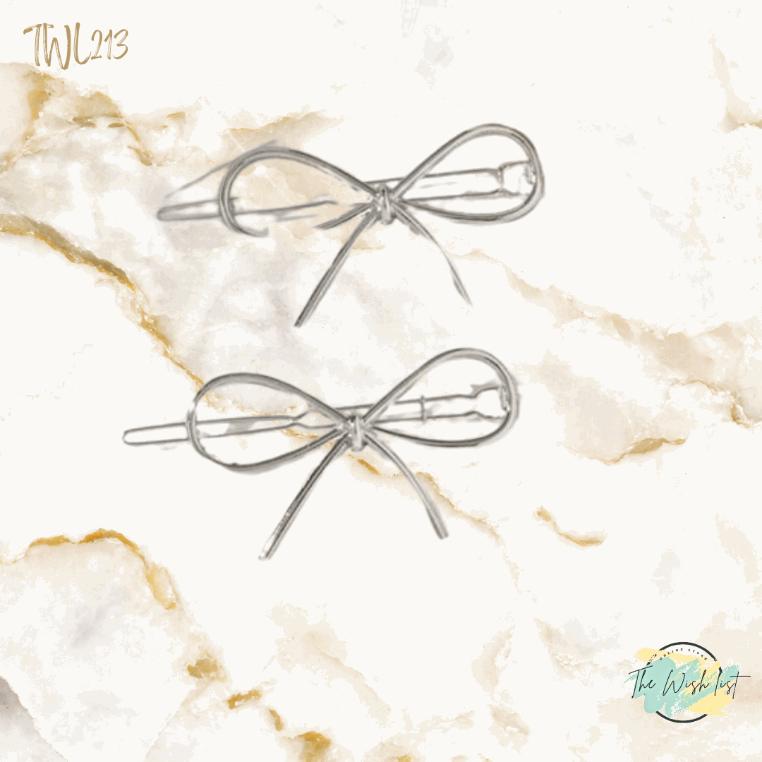 1 Pce Bow Decor Hair Clip