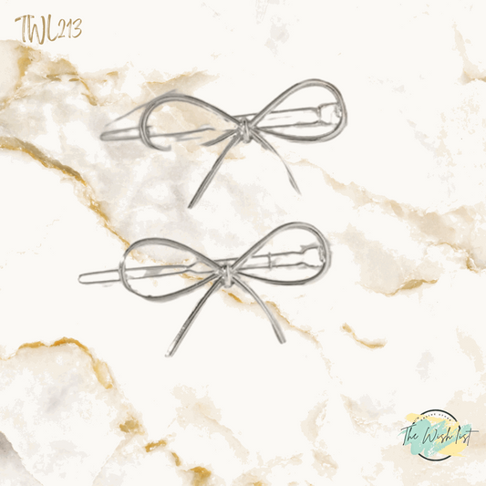 1 Pce Bow Decor Hair Clip