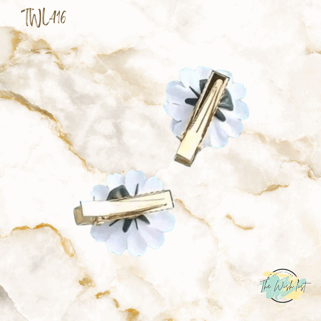 2Pce Daisy Hair Clips For Girls