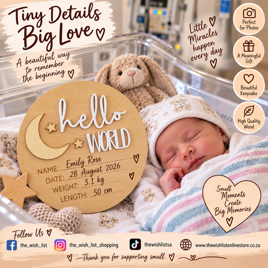 1pc Moon & Star Wooden Baby Monthly Milestone Plaque, Infant Growth Photo Props, Newborn