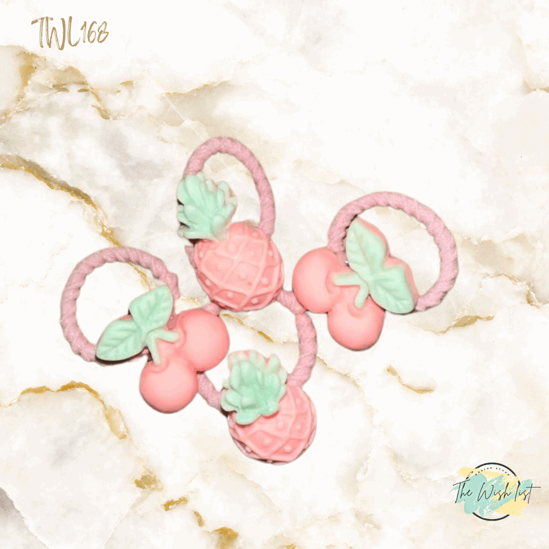 Character Hair Tie sets of 2 Pairs For Girls