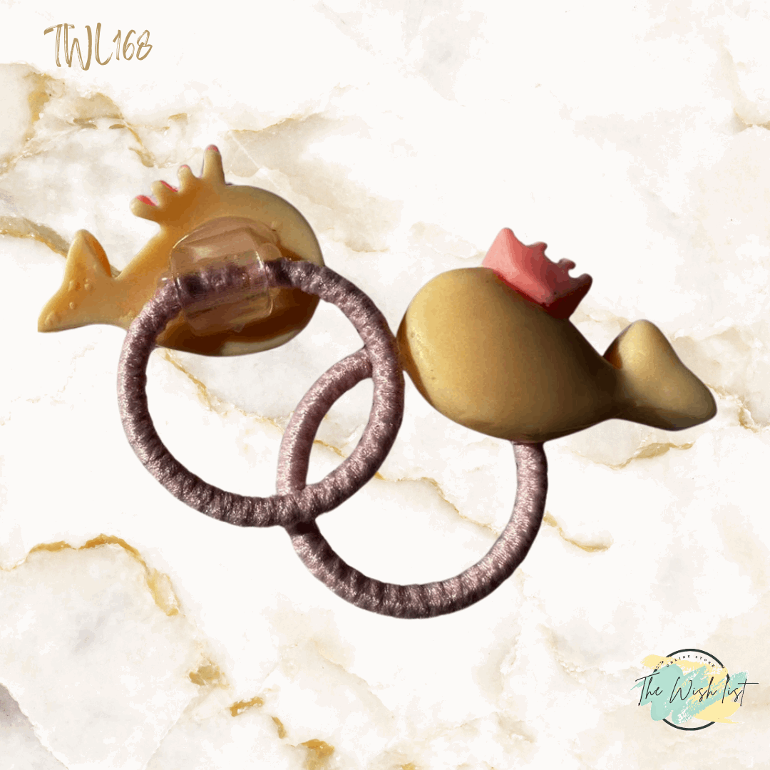 Character Hair Tie sets of 2 Pairs For Girls