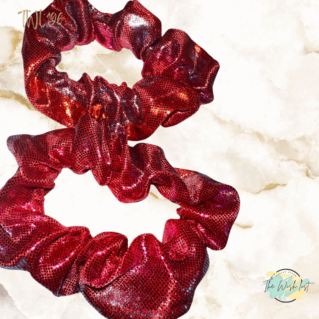Glitter colorfully scrunchies for girls 2pcs