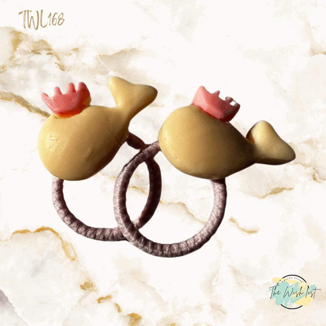 Character Hair Tie sets of 2 Pairs For Girls