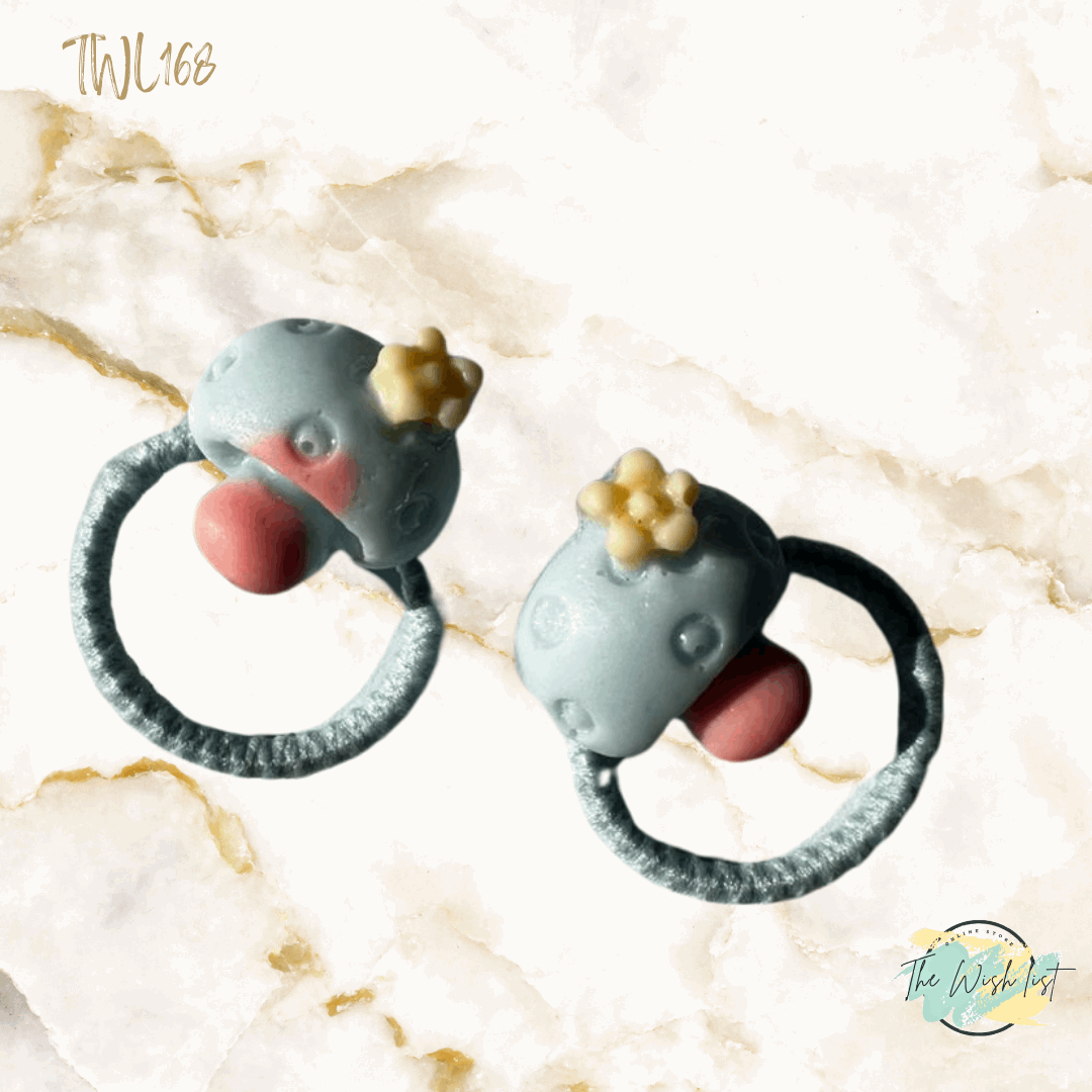 Character Hair Tie sets of 2 Pairs For Girls