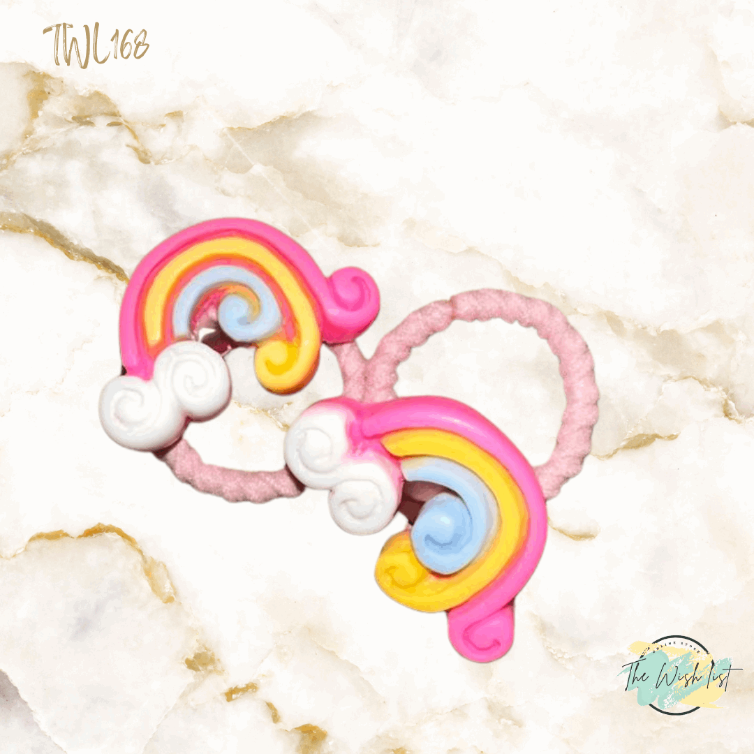 Character Hair Tie sets of 2 Pairs For Girls
