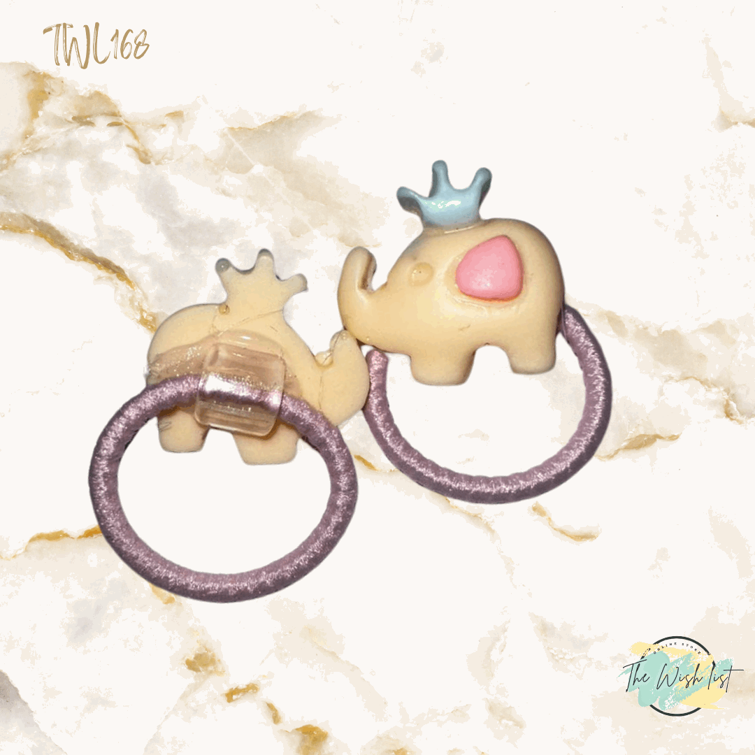 Character Hair Tie sets of 2 Pairs For Girls