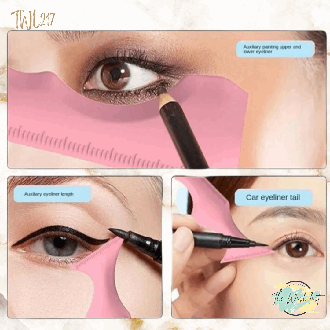5 in 1 Silicone Beauty Ruler, Reusable Eyeliner, Template Wing