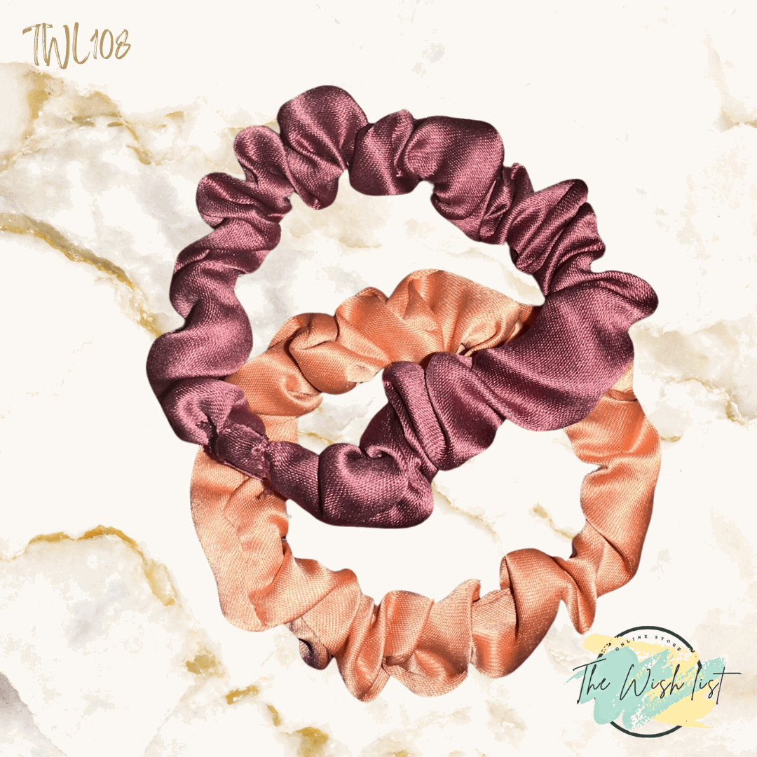 2pcs Solid Vibrant colors Scrunchie Casual For Daily Use