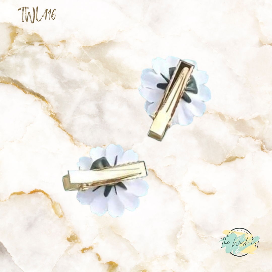 2Pce Daisy Hair Clips For Girls
