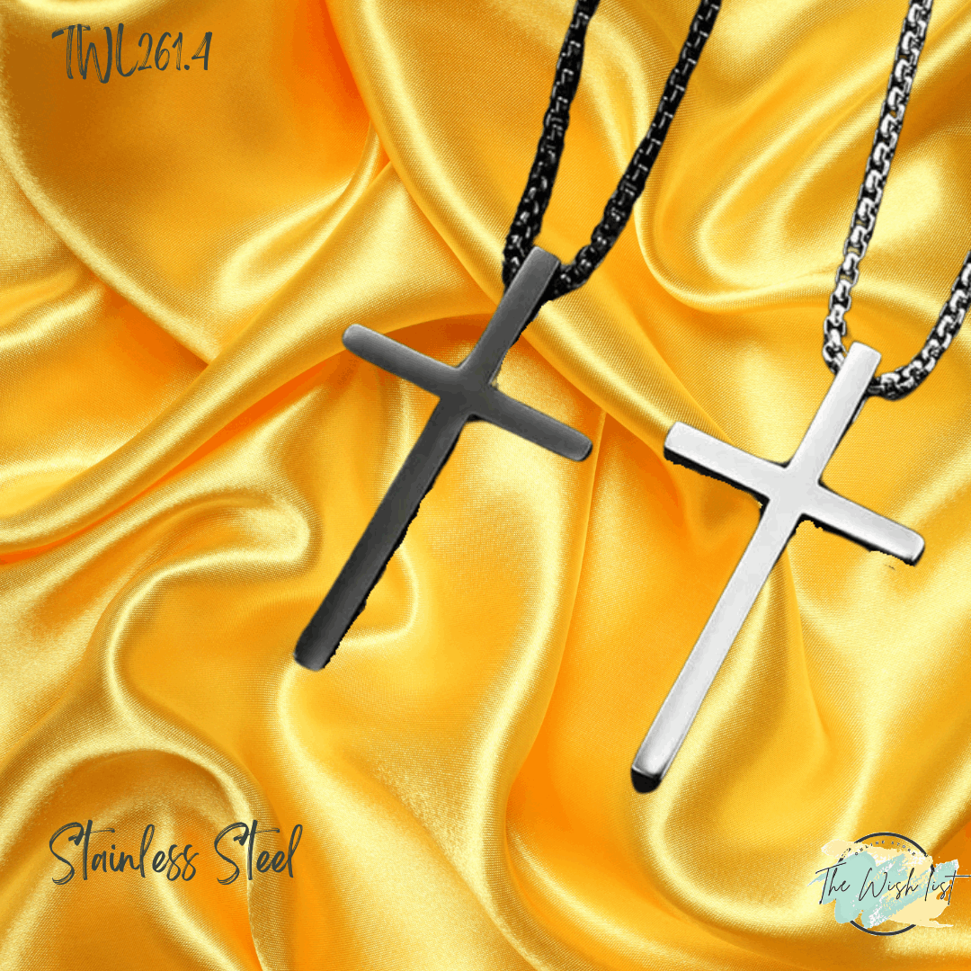 Cross Pendant Necklace With Slogan I Can Do All Things Necklace for Men - Stainless Steel