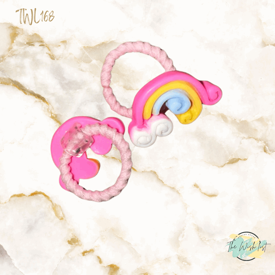 Character Hair Tie sets of 2 Pairs For Girls