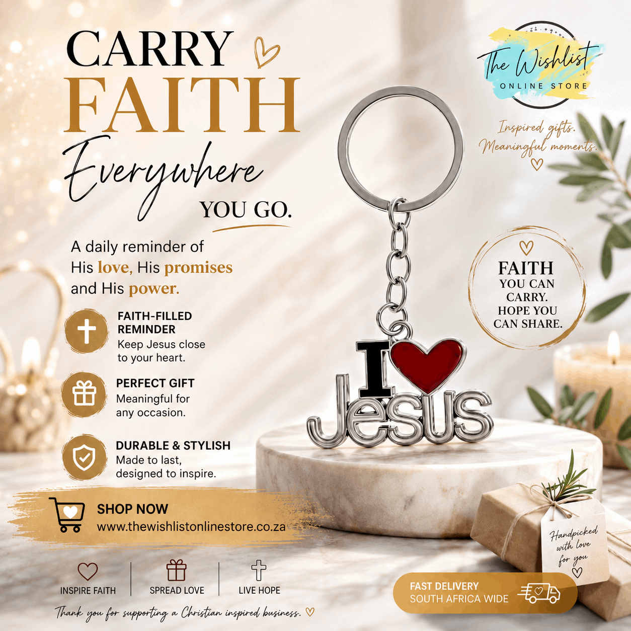 I love Jesus Keyring/ Wallet accessory