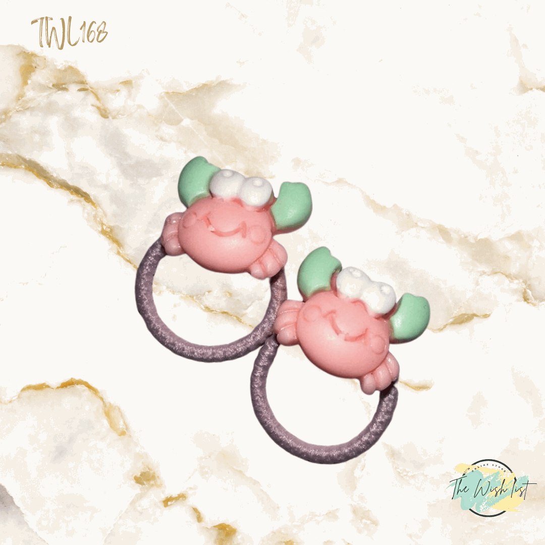 Character Hair Tie sets of 2 Pairs For Girls
