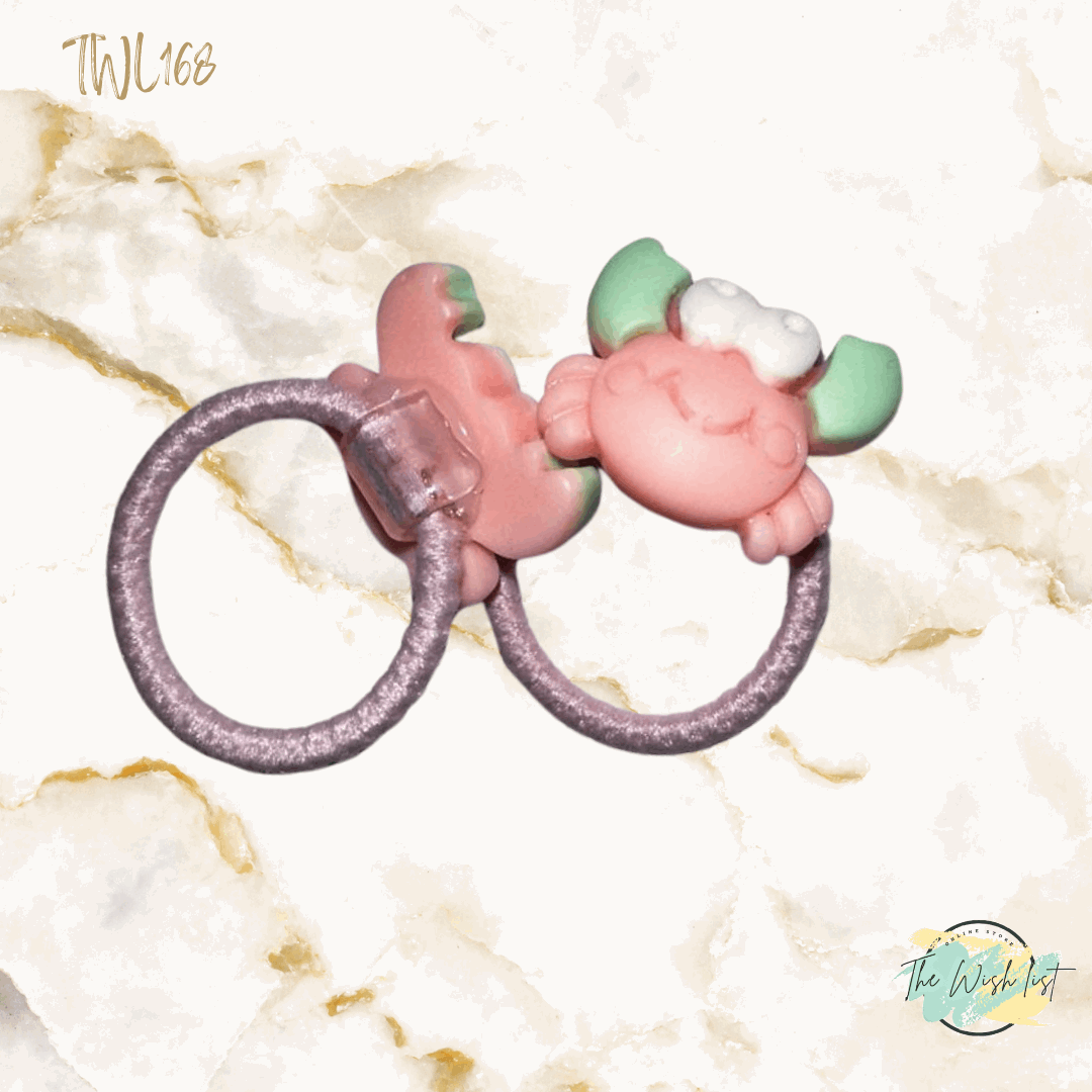 Character Hair Tie sets of 2 Pairs For Girls