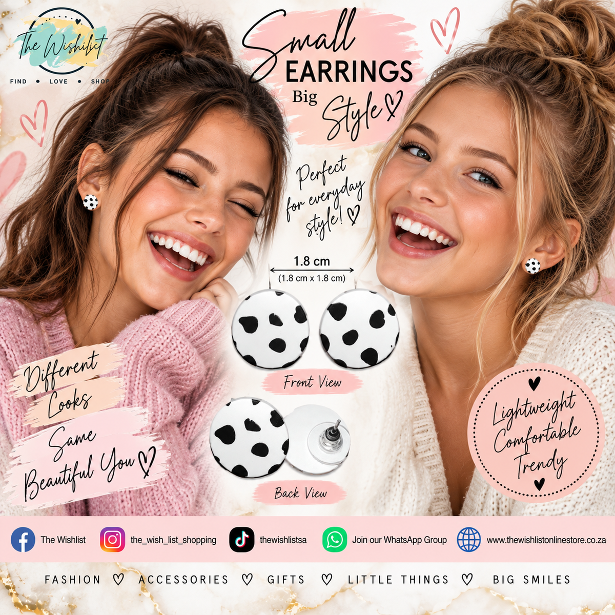 Round Stud Earrings
