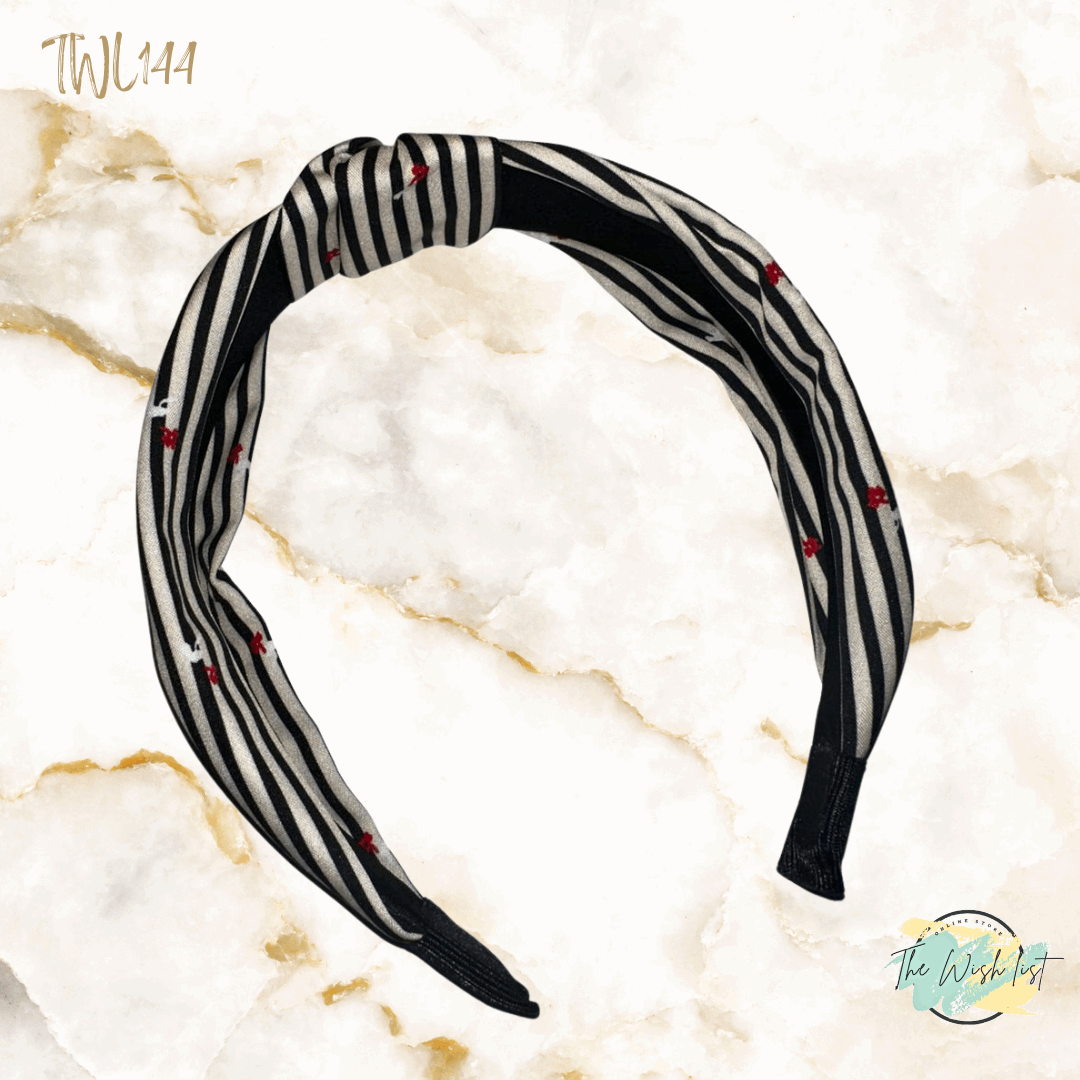Striped Fabric With Knot Headband