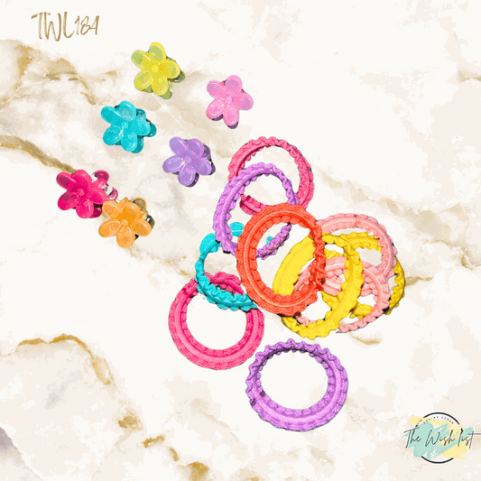 16 Pcs Ruffled Soft Hair Ties set For Girls