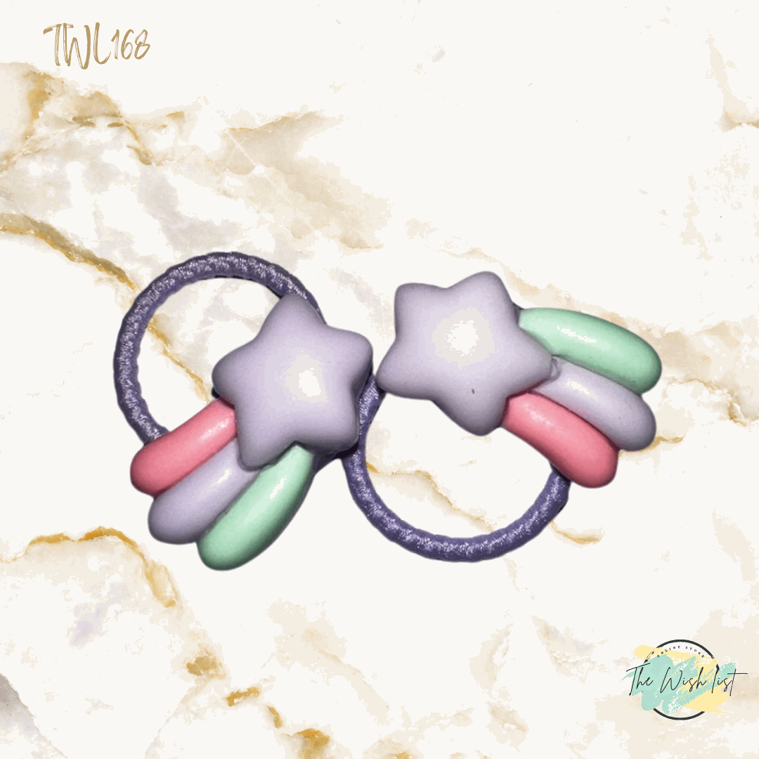 Character Hair Tie sets of 2 Pairs For Girls