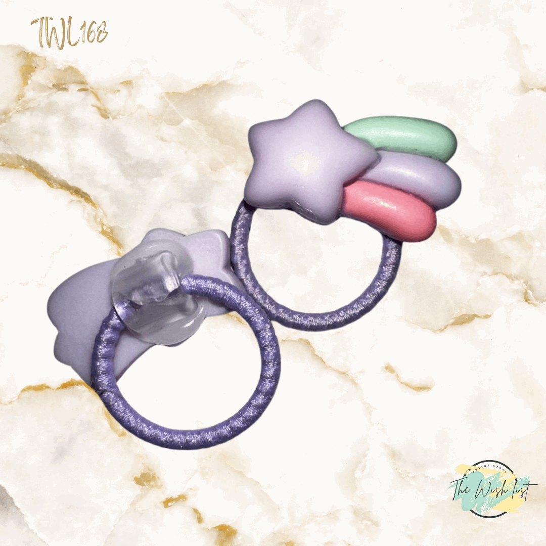 Character Hair Tie sets of 2 Pairs For Girls