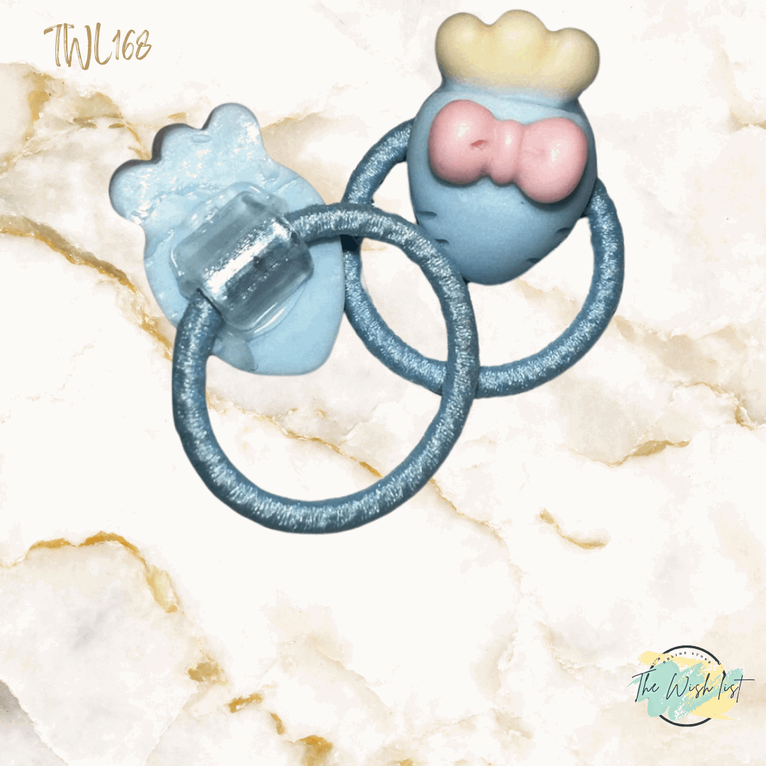 Character Hair Tie sets of 2 Pairs For Girls