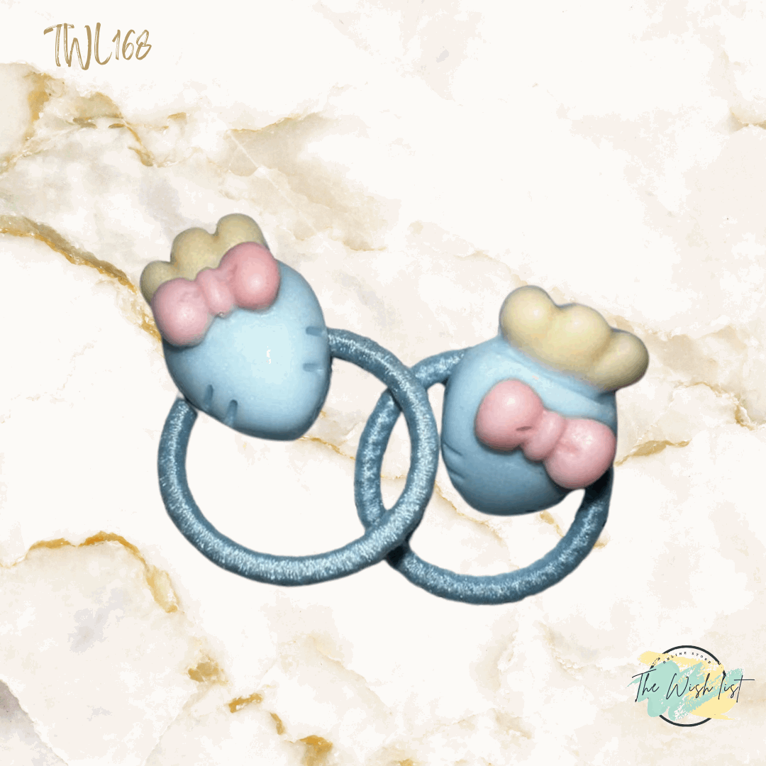 Character Hair Tie sets of 2 Pairs For Girls
