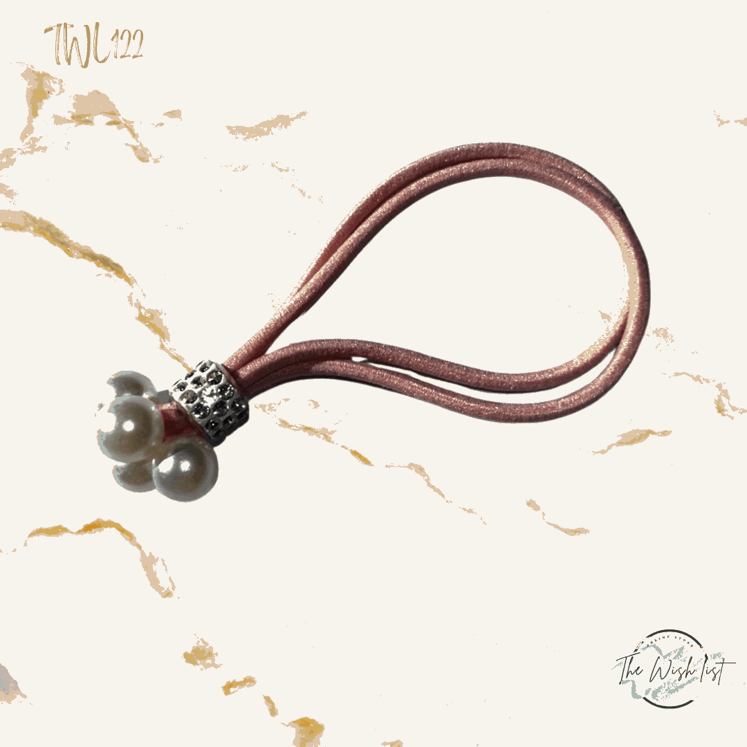 3 Pce Faux Pearl decor Hair Tie