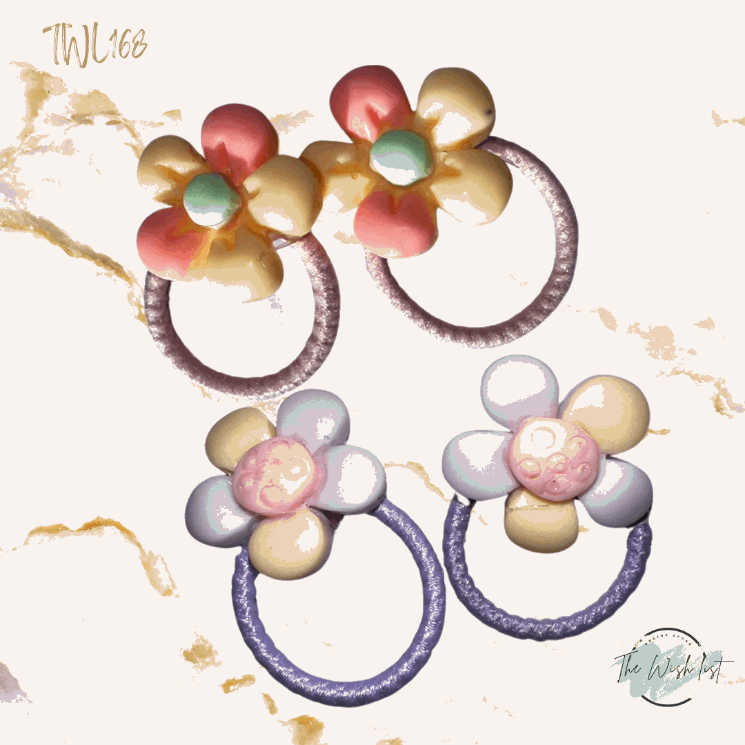 Character Hair Tie sets of 2 Pairs For Girls