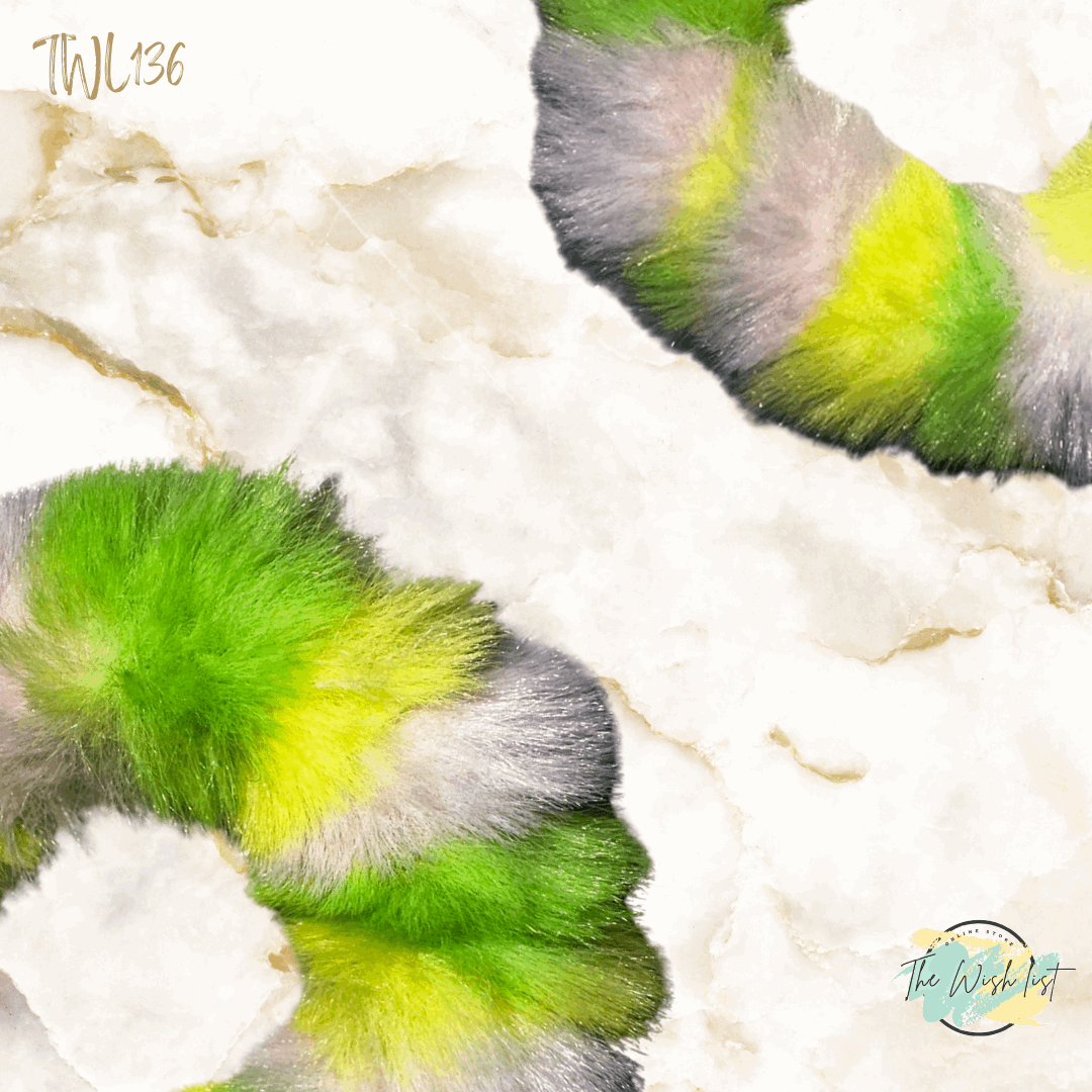 Neon Bright Block Colored Fluffy Scrunchies
