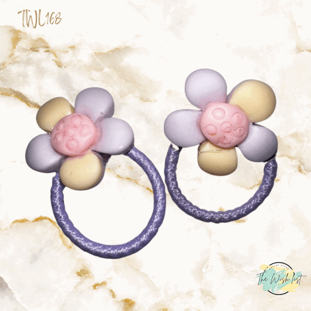 Character Hair Tie sets of 2 Pairs For Girls