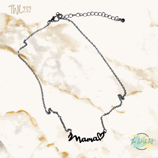 18K Silver stainless steel Mama pendant
