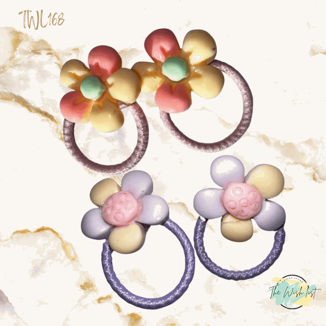 Character Hair Tie sets of 2 Pairs For Girls