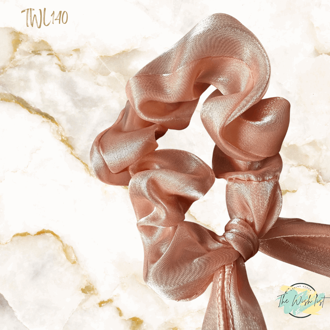 Ribbon and Scrunchie Hair Tie  For Daily Casual Outing Wear