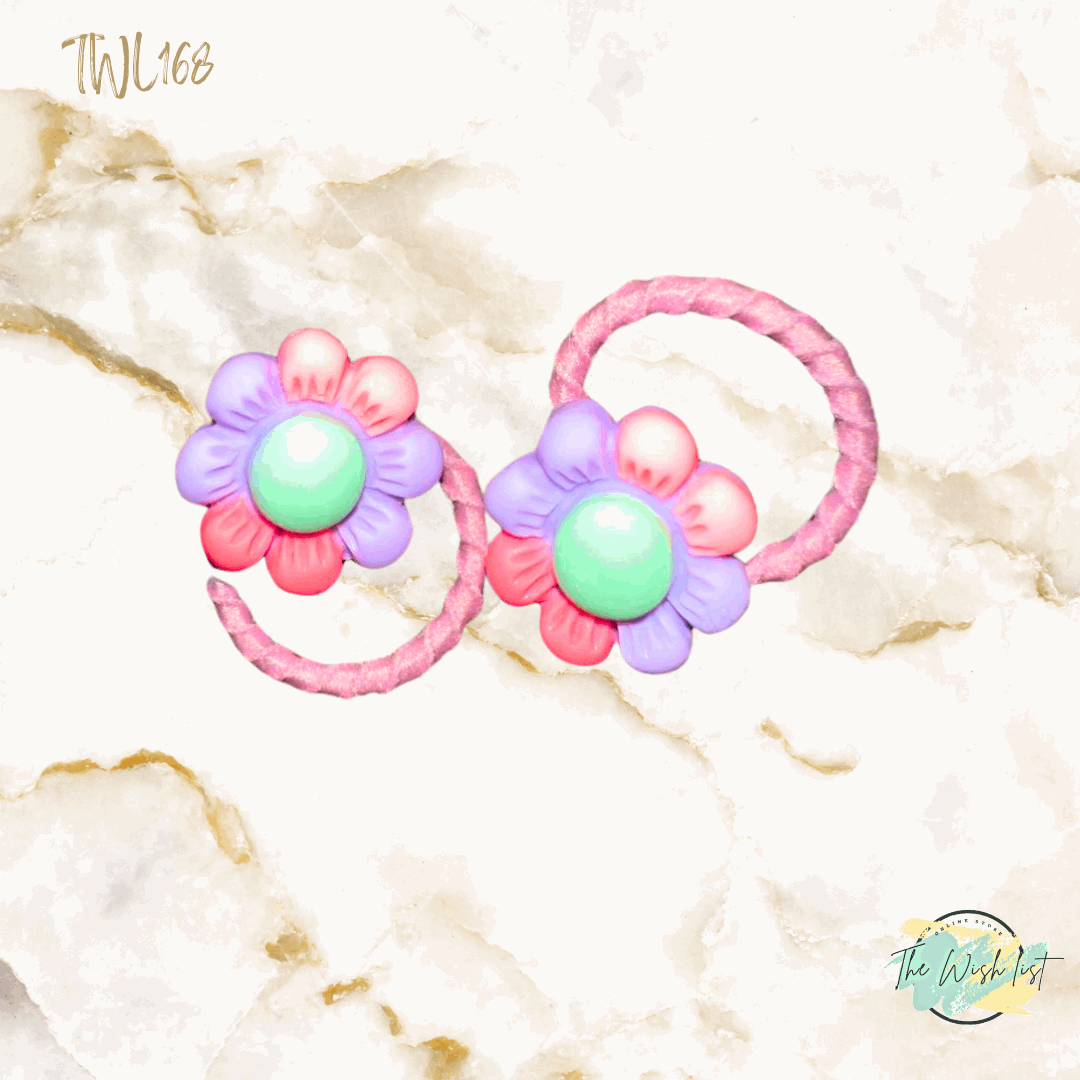 Character Hair Tie sets of 2 Pairs For Girls