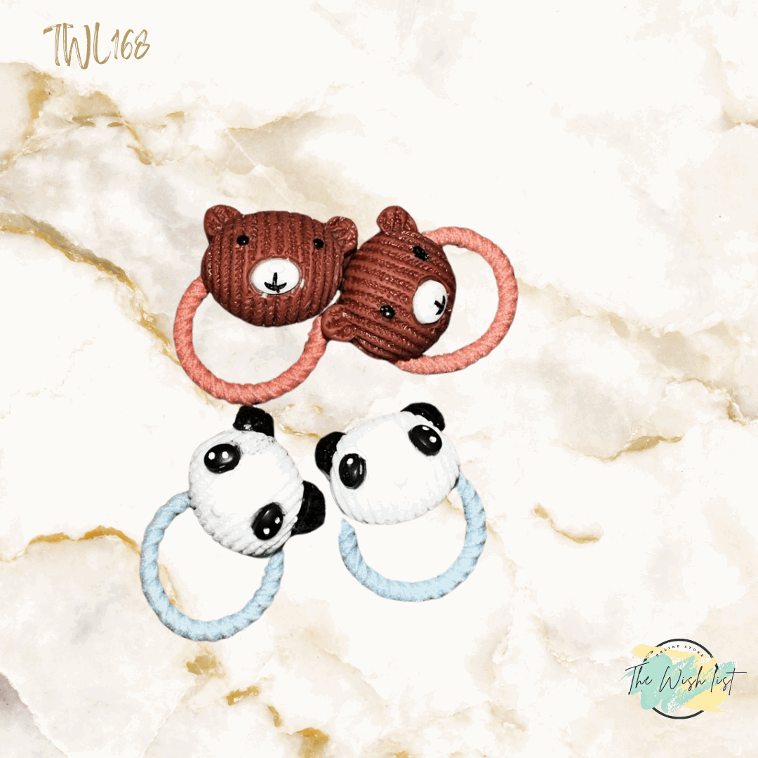 Character Hair Tie sets of 2 Pairs For Girls