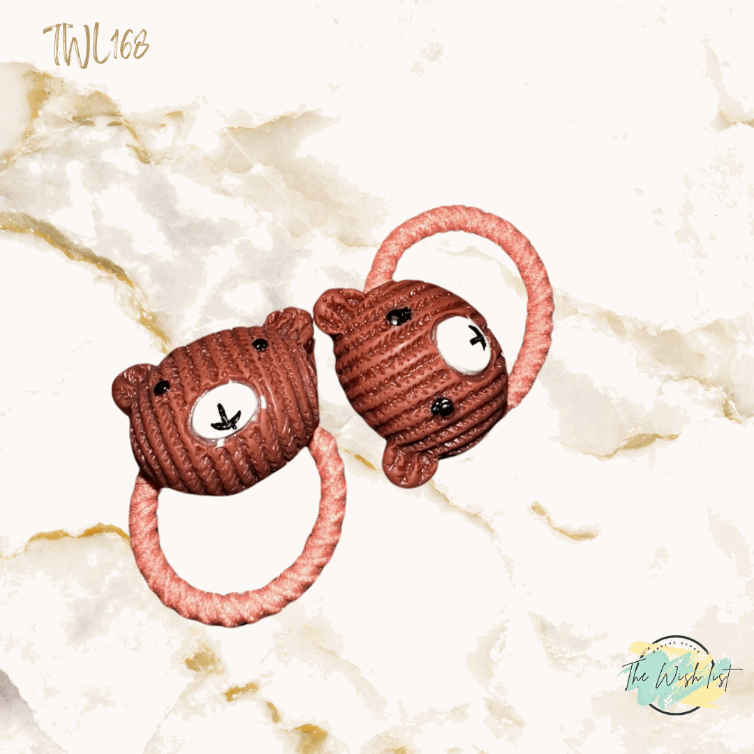 Character Hair Tie sets of 2 Pairs For Girls