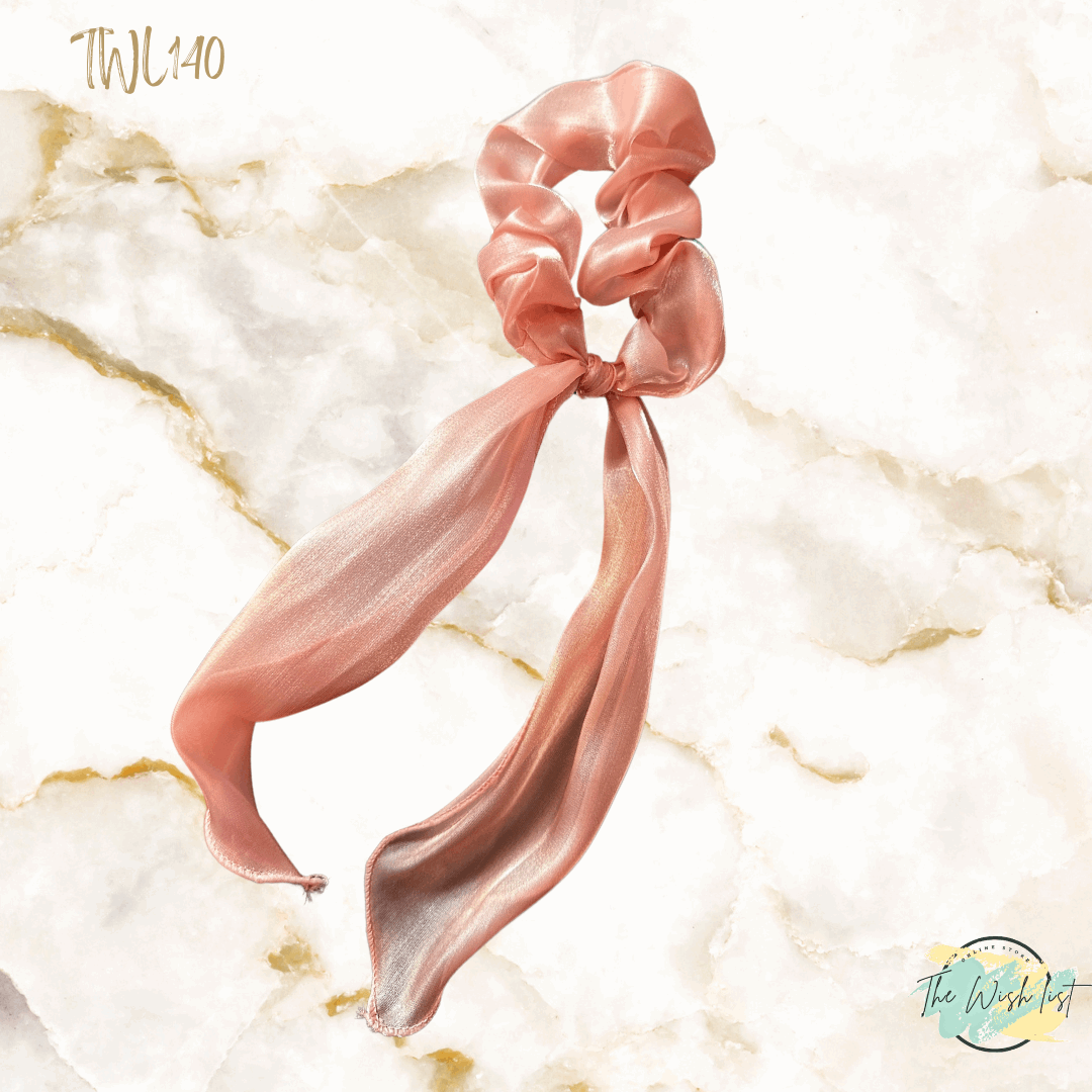 Ribbon and Scrunchie Hair Tie  For Daily Casual Outing Wear