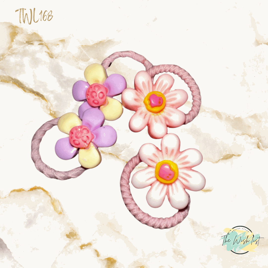 Character Hair Tie sets of 2 Pairs For Girls