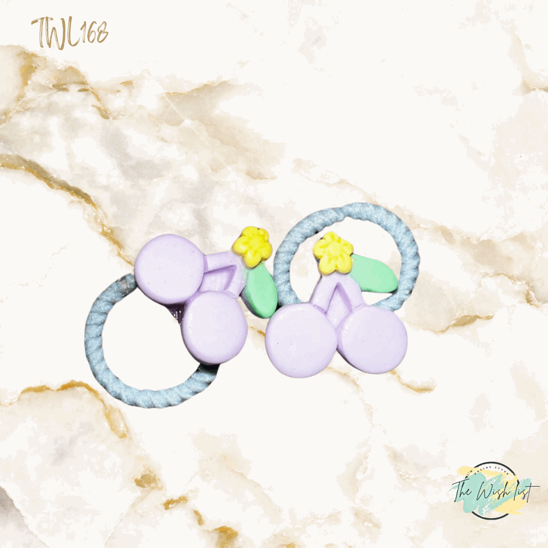 Character Hair Tie sets of 2 Pairs For Girls