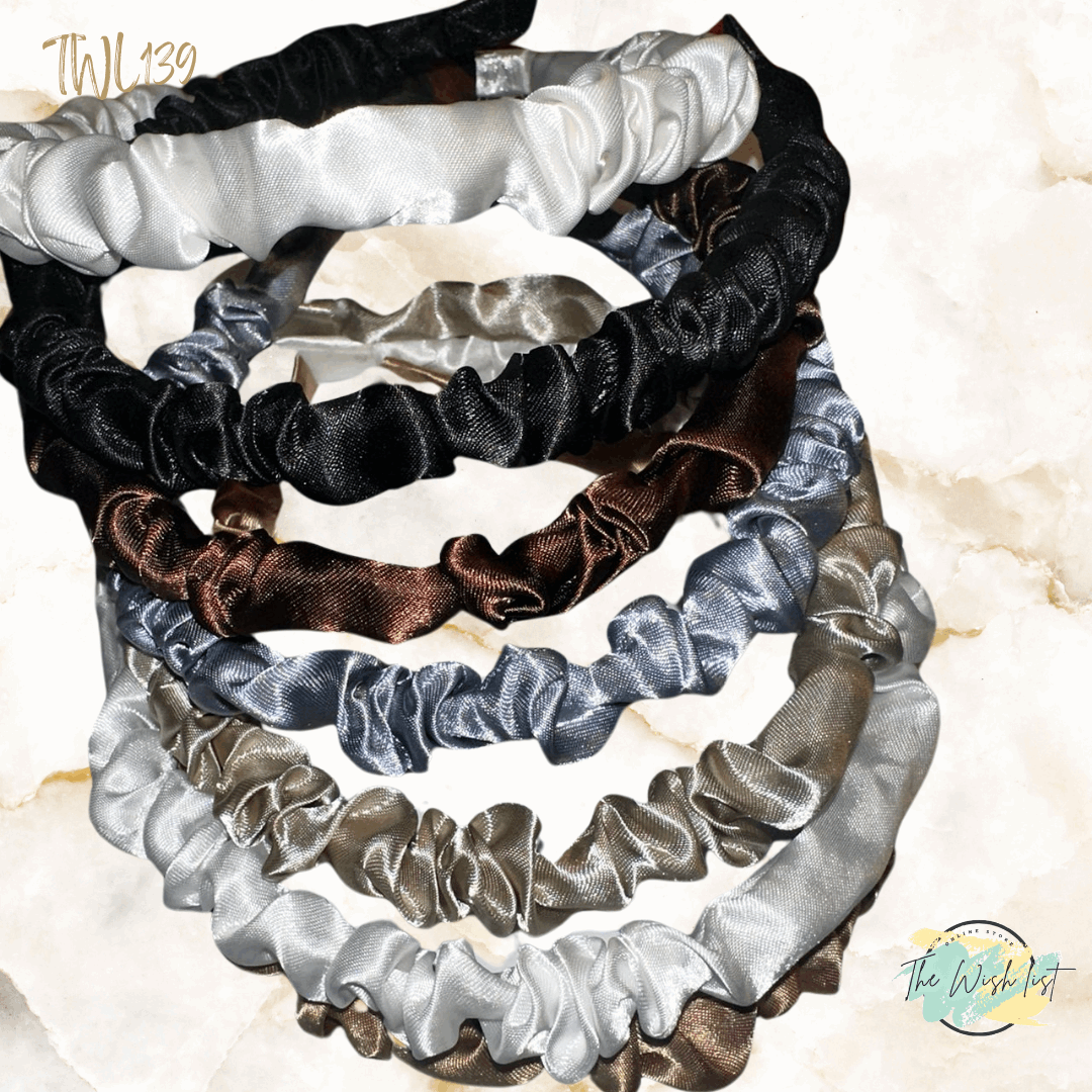 Solid Ruched Headband/ Alice Bands - Assorted Colors