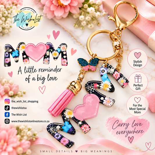 MOM Floral Heart Keyring – A Little Reminder of a Big Love