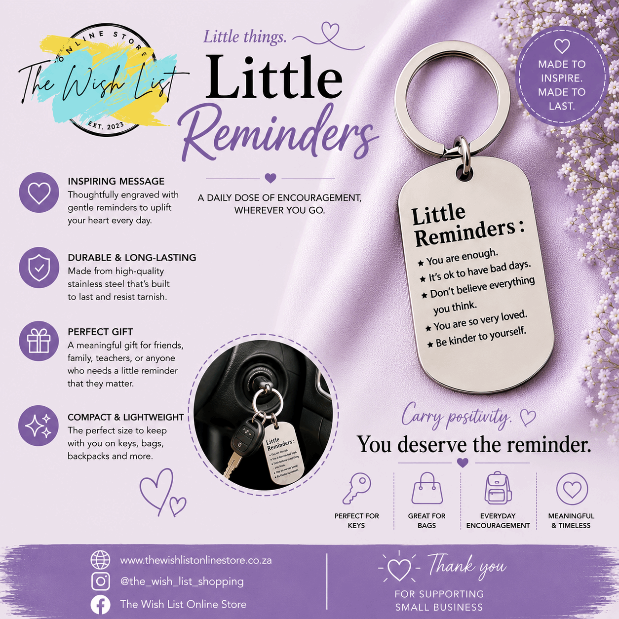 Little Reminders Keyring