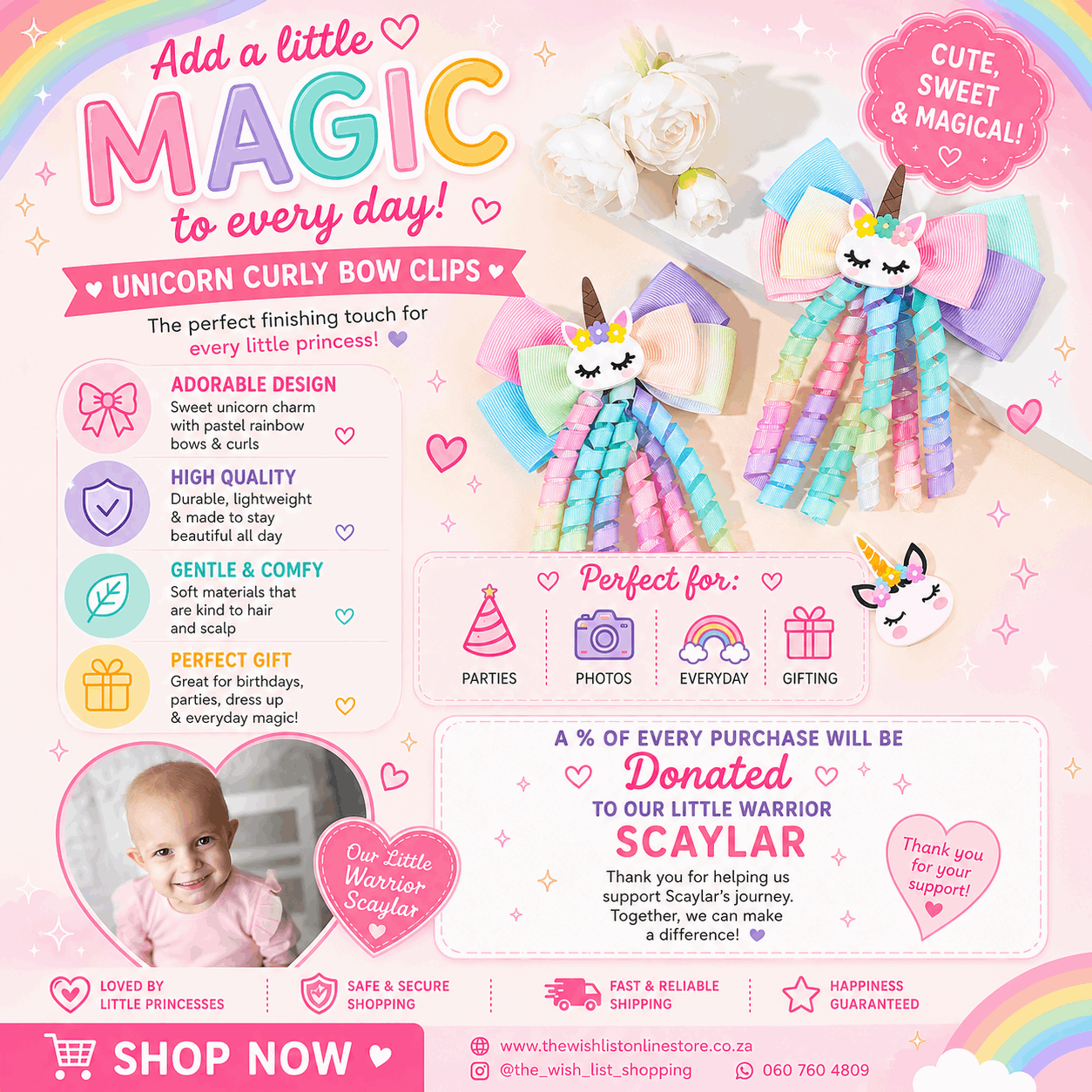 Scaylar's Unicorn Hair Clip