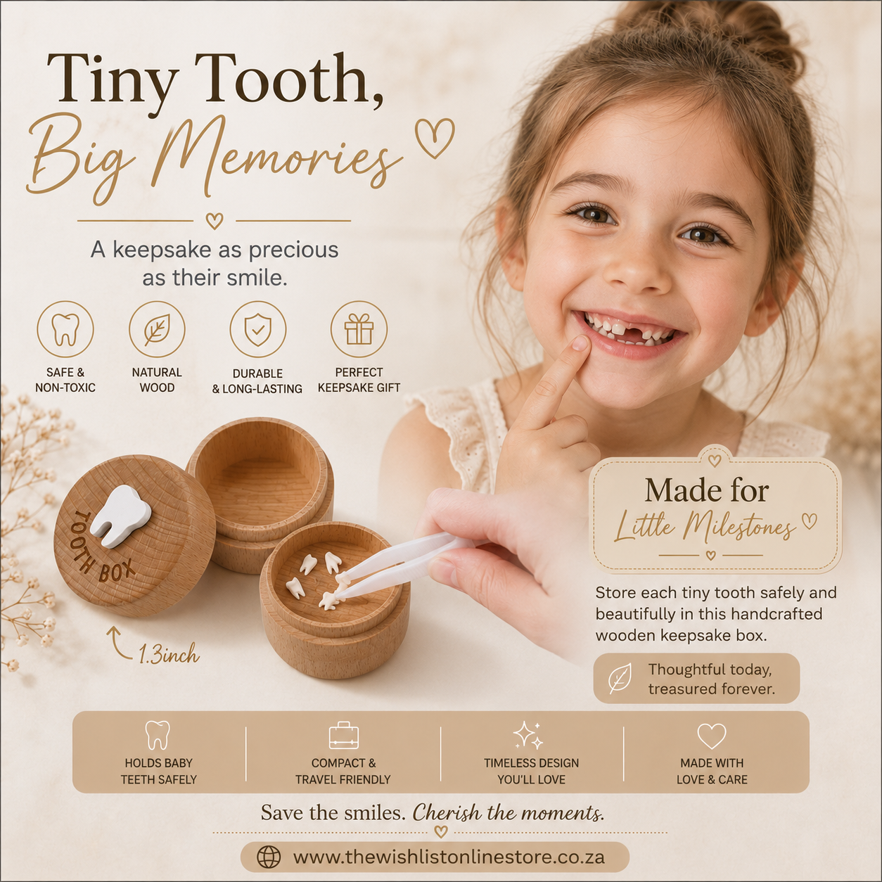 1PC Modern Minimalist Baby Teeth Box For Boys And Girls
