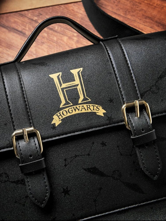 HARRY POTTER Harry Potter Hogwarts Graphic Buckle Decor Flap Square Bag