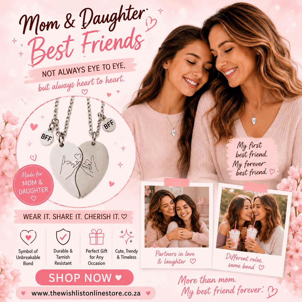 2 Pce BFF - Best friends forever Necklace