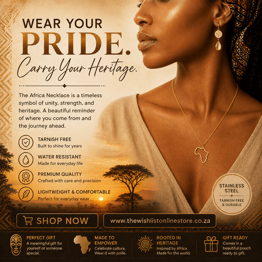 Africa Necklace – Stainless Steel Gold Finish